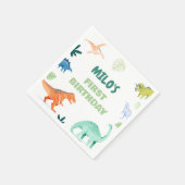 Dino Party Kleurrijke Dinosaurus Verjaardag servet (Hoek)