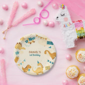 Dino Party. Leuke dinosaurussen 3e verjaardag Papieren Bordje (Feest)