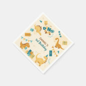 Dino Party. Leuke dinosaurussen 3e verjaardag Servet (Hoek)