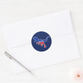 Dino Party Logo Ronde Sticker (Envelop)