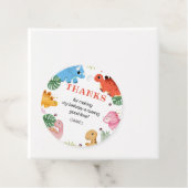 Dino Party Schattige Dinosaurus Verjaardagsfeest Bedankjes Labels (In situ)