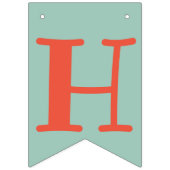 Dino Party Schattige Dinosaurus Verjaardagsfeest Vlaggetjes (Tweede vlag)