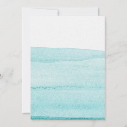 Dino Party Schattige Waterverf Boy Blue Verjaardag Kaart (Achterkant)