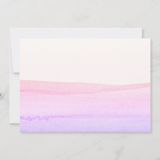 Dino Party Schattige Waterverf Meisje Roze Verjaar Kaart (Achterkant)