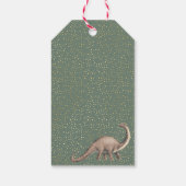 Dino Party stomp chomp roar baby shower bedankt Cadeaulabel (Achterkant)