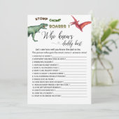 Dino Party stomp chomp roar games die papa kennen Kaart (Staand voorkant)