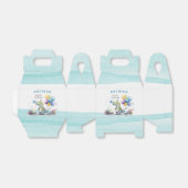 Dino Party Waterverf Boy Blue Verjaardag Bedankdoosjes (Uitgevouwen)