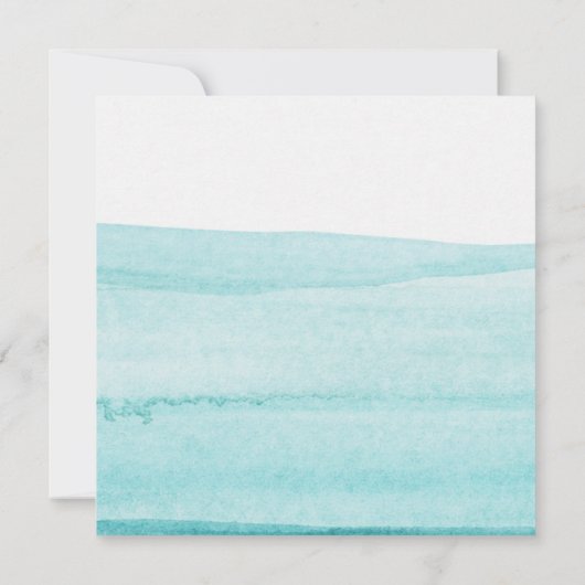 Dino Party Waterverf Boy Blue Verjaardag Kaart (Achterkant)