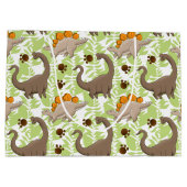 Dino-patroontas voor jongens groot cadeauzakje (Achterkant)