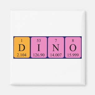 Dino periodiek tabelnaam magneet
