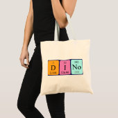 Dino periodieke lijstnaam canvas tas (Voorkant (product))
