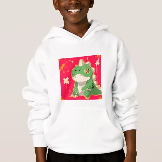 Dino Plush Art Sweatshirt - Comfort & Urban Style (Voorkant)
