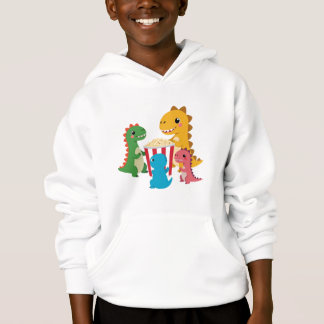Dino popcorn feest hoodie voor kinderen