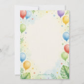 Dino Power Adventure Hour Watercolor Dinosaur Kaart (Achterkant)