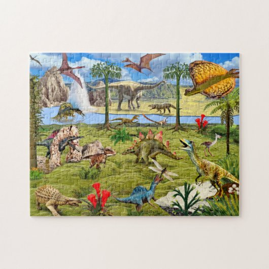 Dino prehistorisch legpuzzel (Horizontaal)