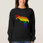 Dino Pride Rainbow Flag LBGT Pride Month Trui (Voorkant)