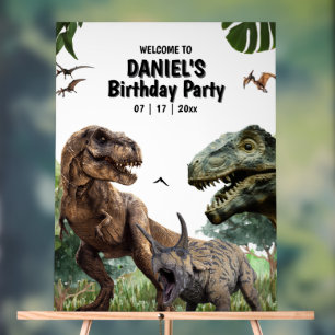 Dino printables verjaardagsfeest, T rex verjaardag Acryl Bord