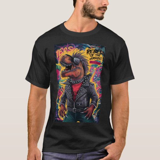 Dino Punk Rebel T-shirt (Voorkant)