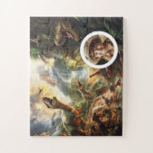 Dino Puzzle Customizable T-Rex Birthday Gift Boys Legpuzzel (Verticaal)