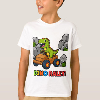 Dino Rally Kids Sport T-Shirt – Pret Dinosauriër R