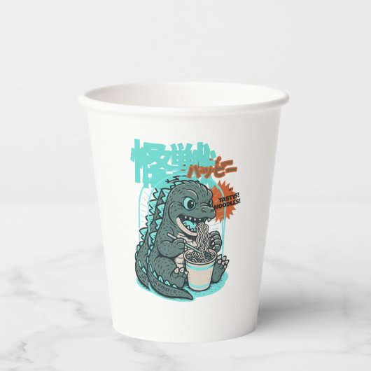 Dino ramen papieren bekers (Voorkant)