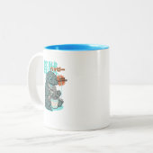 Dino ramen tweekleurige koffiemok (Voorkant links)