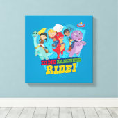 Dino Ranch | De ranchers rijden! Canvas Afdruk (Insitu (Houten vloer))