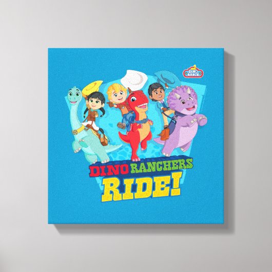 Dino Ranch | De ranchers rijden! Canvas Afdruk (Voorkant)