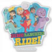 Dino Ranch | De ranchers rijden! Sticker (Voorkant)