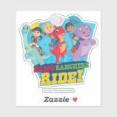 Dino Ranch | De ranchers rijden! Sticker (Vel)