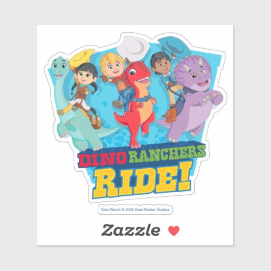 Dino Ranch | De ranchers rijden! Sticker (Vel)