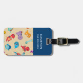 Dino Ranch | Een dinosaurus avontuur patroon Bagagelabel (Voorkant horizontaal)