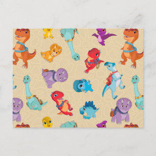 Dino Ranch   Een dinosaurus avontuur patroon Briefkaart