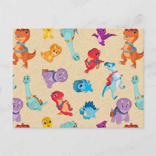 Dino Ranch | Een dinosaurus avontuur patroon Briefkaart (Voorkant)