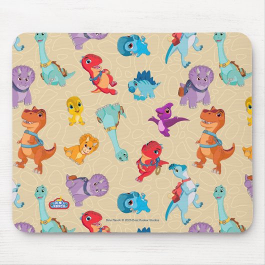 Dino Ranch | Een dinosaurus avontuur patroon Muismat (Voorkant)