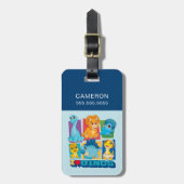 Dino Ranch | Leuke en kleurrijke dinosaurus Bagagelabel (Voorkant verticaal)