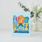 Dino Ranch | Leuke en kleurrijke dinosaurus Briefkaart (Staand voorkant)