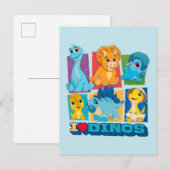 Dino Ranch | Leuke en kleurrijke dinosaurus Briefkaart (Voorkant / Achterkant)