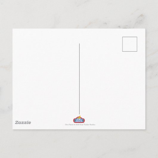 Dino Ranch | Leuke en kleurrijke dinosaurus Briefkaart (Achterkant)