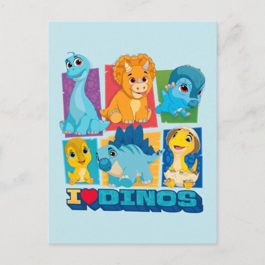 Dino Ranch | Leuke en kleurrijke dinosaurus Briefkaart (Voorkant)