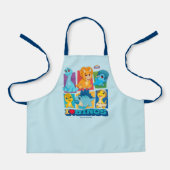 Dino Ranch | Leuke en kleurrijke dinosaurus Schort (Voorkant)