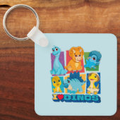 Dino Ranch | Leuke en kleurrijke dinosaurus Sleutelhanger (Voorkant)