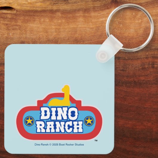 Dino Ranch | Leuke en kleurrijke dinosaurus Sleutelhanger (Achterkant)