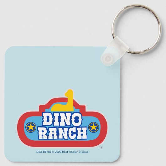 Dino Ranch | Leuke en kleurrijke dinosaurus Sleutelhanger (Achterkant)