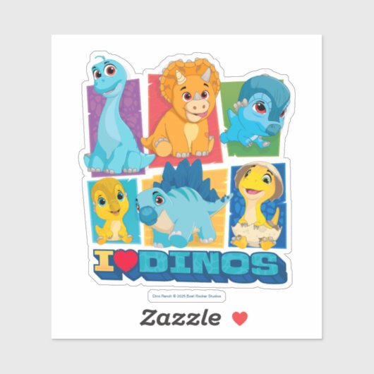 Dino Ranch | Leuke en kleurrijke dinosaurus Sticker (Vel)