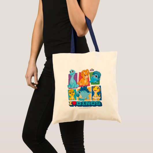 Dino Ranch | Leuke en kleurrijke dinosaurus Tote Bag (Voorkant (product))