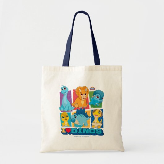 Dino Ranch | Leuke en kleurrijke dinosaurus Tote Bag (Voorkant)
