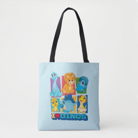 Dino Ranch | Leuke en kleurrijke dinosaurus Tote Bag (Voorkant)