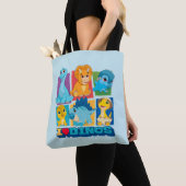 Dino Ranch | Leuke en kleurrijke dinosaurus Tote Bag (Dichtbij)