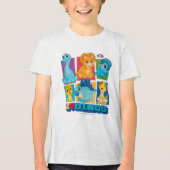 Dino Ranch | Leuke en kleurrijke dinosaurus Tri-Blend Shirt (Voorkant)